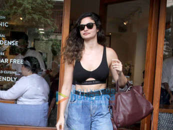 Arjun Rampal and Gabriella Demetriades spotted at Sequel Cafe in Bandra-