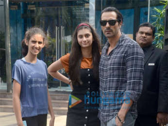 Arjun Rampal spotted with daughters at BKC