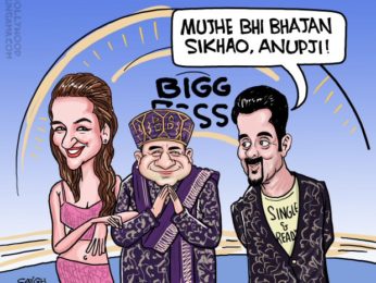 Bollywood Toons: Anup Jalota and his young girlfriend in Salman’s Bigg Boss!