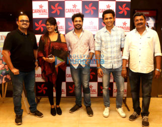 Cast of the Marathi film ‘Party’ snapped promoting their movie at the newly renovated Carnival Cinemas (Little World Mall, Kharghar)