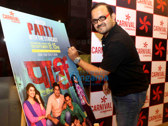 cast of the marathi film party snapped promoting their movie 6