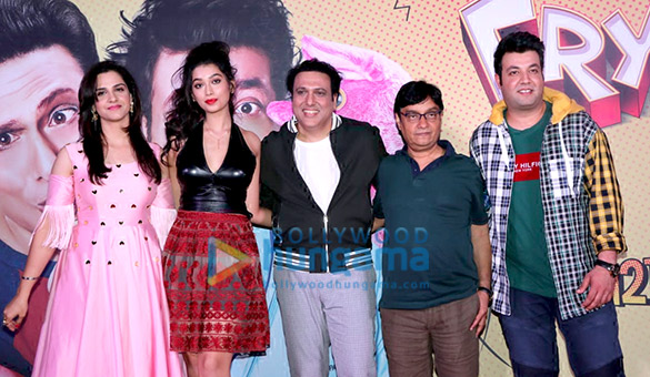 govinda varun sharma and other snapped at trailer trailer launch of the film fry day 1