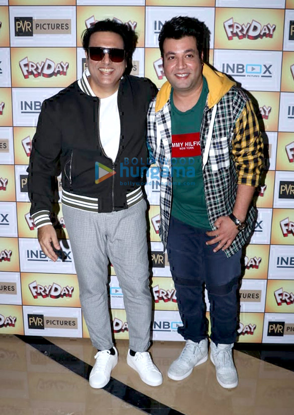 govinda varun sharma and other snapped at trailer trailer launch of the film fry day 5