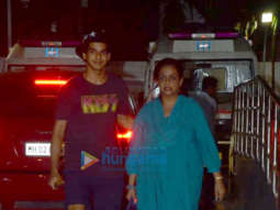 Ishaan Khatter snapped with his mom at Hinduja Hospital