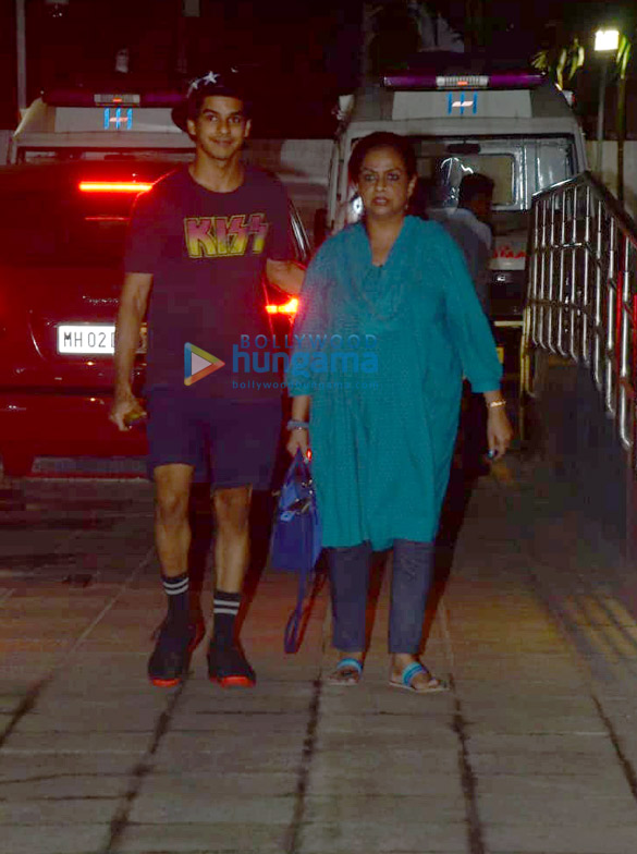 Ishaan Khatter snapped with his mom at Hinduja Hospital