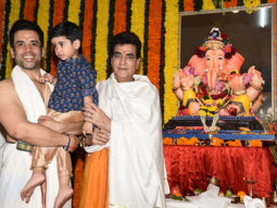 Jeetendra, son Tusshar Kapoor and grandson Laksshya –Three generations of the Kapoor family celebrate Ganesh Chaturthi together