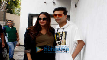SPOTTED:Neha Dhupia & Karan Johar before the recording of NoFilterNeha Season 3