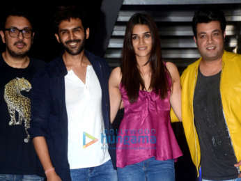 Kartik Aaryan, Dinesh Vijan, Kriti Sanon & Varun Sharma spotted at Hakkasan