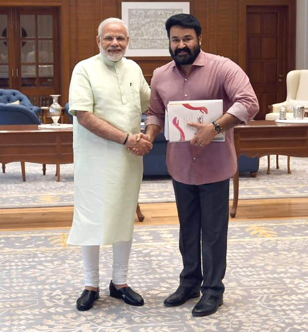 Malayalam superstar Mohanlal meets Honorable Prime Minister Narendra Modi