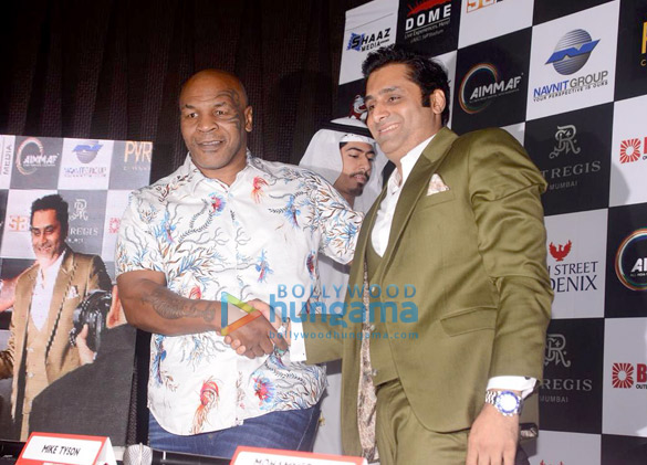 mike tyson attends the press conference for indias first global mixed martial arts league 2