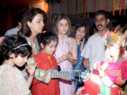 Neetu Singh and family spotted in Bandra for Ganpati visarjan