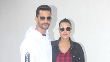 Neha Dhupia and Angad Bedi snapped at No Filter Neha set