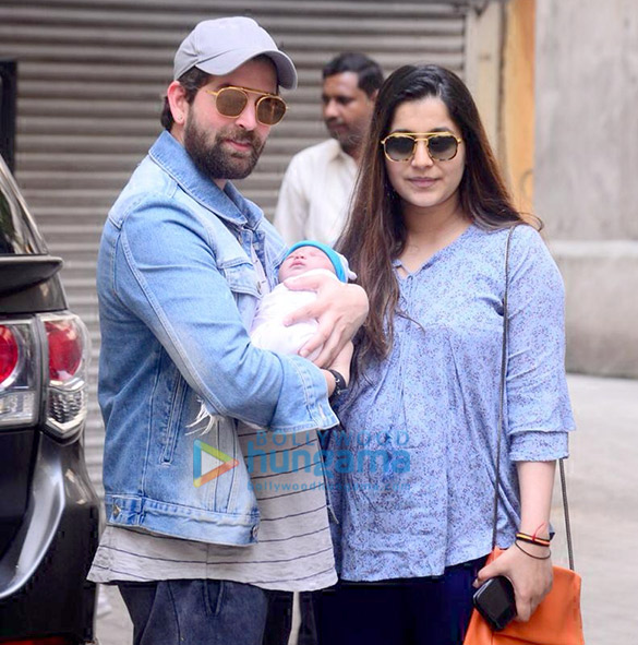 Neil Nitin Mukesh and Rukmini Sahay snapped along with their newborn baby Nurvi