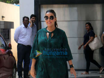 Radhika Apte and Neha Dhupia snapped on sets of the show #NoFilterNeha Season 3