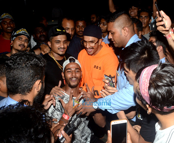 ranveer singh snapped at famous studio for gully fest 3