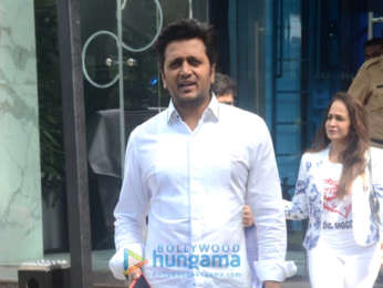 Riteish Deshmukh, Smita Thackeray and her son snapped at BKC