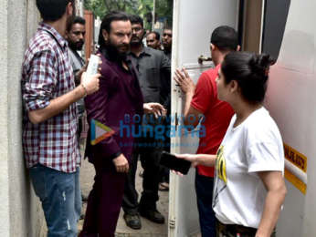 Saif Ali Khan and Rohan Mehra shooting for their flim 'Baazaar' in Bandra