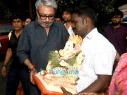 Sanjay Leela Bhansali snapped during Ganpati visarjan