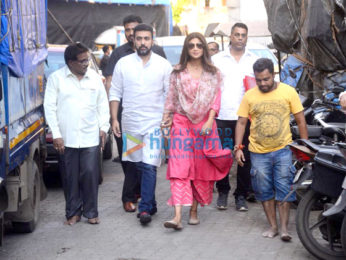 Shilpa Shetty, Raj Kundra and Remo D'souza bring Ganpati at their residence