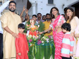 Shilpa Shetty and family snapped during Ganesh visarjan