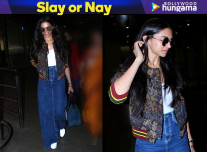 Deepika Padukone slays denim jacket season in style. Ranveer Singh