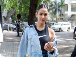 Sonal Chauhan snapped at Body Sculpture in Bandra