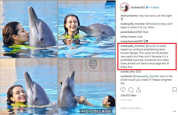 South actress Trisha Krishnan gets trolled over sharing pictures with Dolphin during her Dubai vacation 