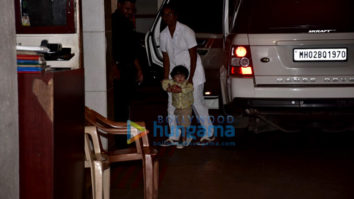 Taimur Ali Khan snapped at his grandmother’s house in Bandra