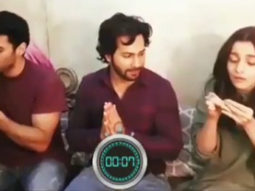 Varun Dhawan makes his Kalank co-stars Alia Bhatt and Aditya Roy Kapur take the Sui Dhaaga challenge