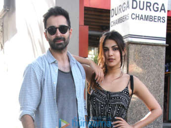Varun Mitra and Rhea Chakraborty spotted at Vishesh Films' office in Khar