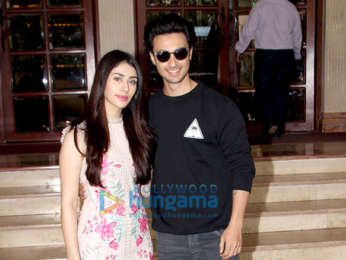Warina Hussain and Aayush Sharma snapped 91.1 FM Radio City for Loveratri promotions