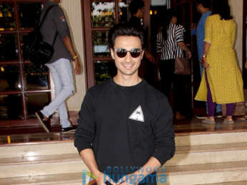 Warina Hussain and Aayush Sharma snapped 91.1 FM Radio City for Loveratri promotions