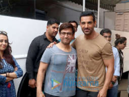 Aamir Khan, John Abraham and Amitabh Bachchan snapped at Mehboob Studio in Bandra