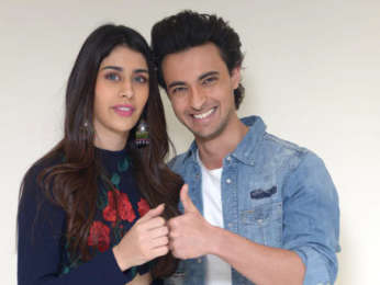 Aayush Sharma and Warina Hussain snapped promoting LoveYatri Delhi