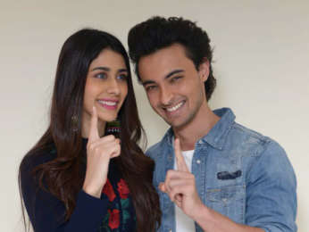 Aayush Sharma and Warina Hussain snapped promoting LoveYatri Delhi