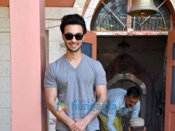 Aayush Sharma visits a temple in Himachal Pradesh