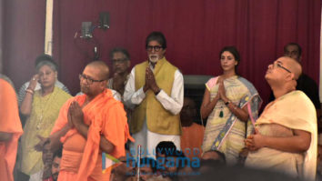 Amitabh Bachchan and family snapped during Durga pooja in Khar
