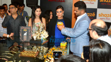 Angad Bedi and Neha Dhupia at Shaze store launch at Oberoi Mall
