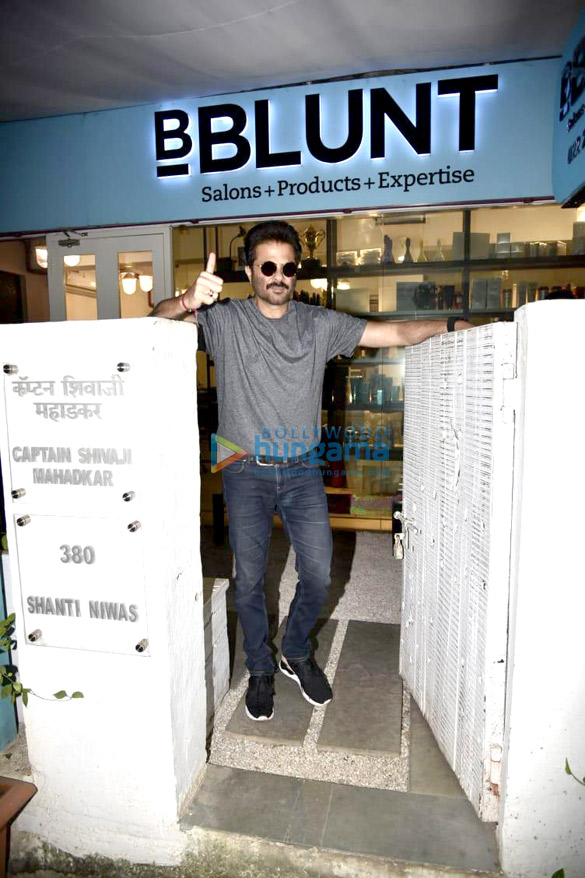 Anil Kapoor snapped outside the BBlunt salon in Bandra
