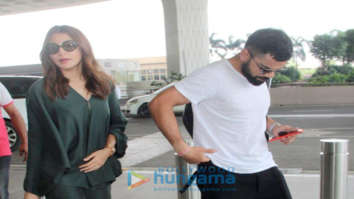 Anushka Sharma, Virat Kohli and Sanjay Kapoor snapped at the airport