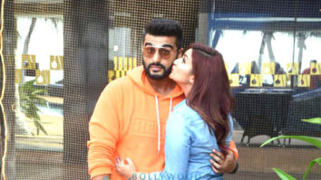 Arjun Kapoor and Parineeti Chopra snapped promoting their movie Namaste England at Novotel, Juhu