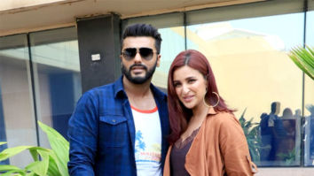 Arjun Kapoor and Parineeti Chopra snapped promoting their movie Namaste England at Novotel, Juhu