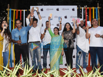 Asha Bhosle and Zanai Bhosle at the launch of iPhone XR at their store iAzure in Bandra