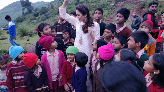 CUTE! Rakul Preet Singh kicks off her pre birthday celebrations with these kids as she distributes chocolates to all