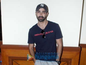 Cast of the film Jalebi snapped during media interviews
