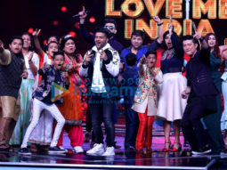 Himesh Reshammiya, Guru Randhawa and Neha Bhasin snapped on sets of the reality show Love Me India