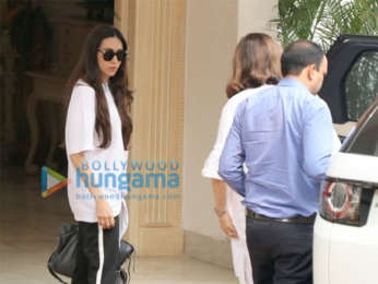 Karisma Kapoor and Anil Kapoor's wife Sunita Kapoor snapped at the Kapoor's house in Chembur