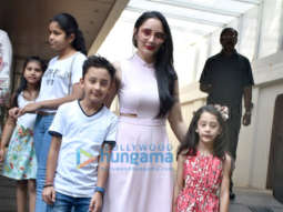Manyata Dutt spotted with her kids at Hakkasan in Bandra