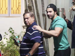 SPOTTED: Varun Dhawan with Girlfriend Natasha,David Dhawan to Watch Movie