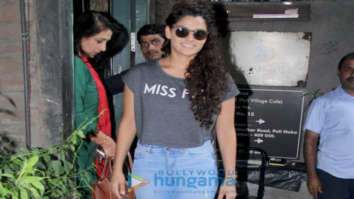 Saiyami Kher spotted at Pali Village Cafe in Bandra